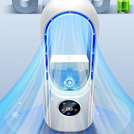 Bladeless Silent Portable Air Conditioner – USB Cooling Fan for Home & Office